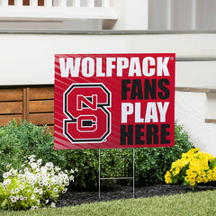 North Carolina State University Coroplast Yard Sign "Fans Play Here", Collegiate, Home