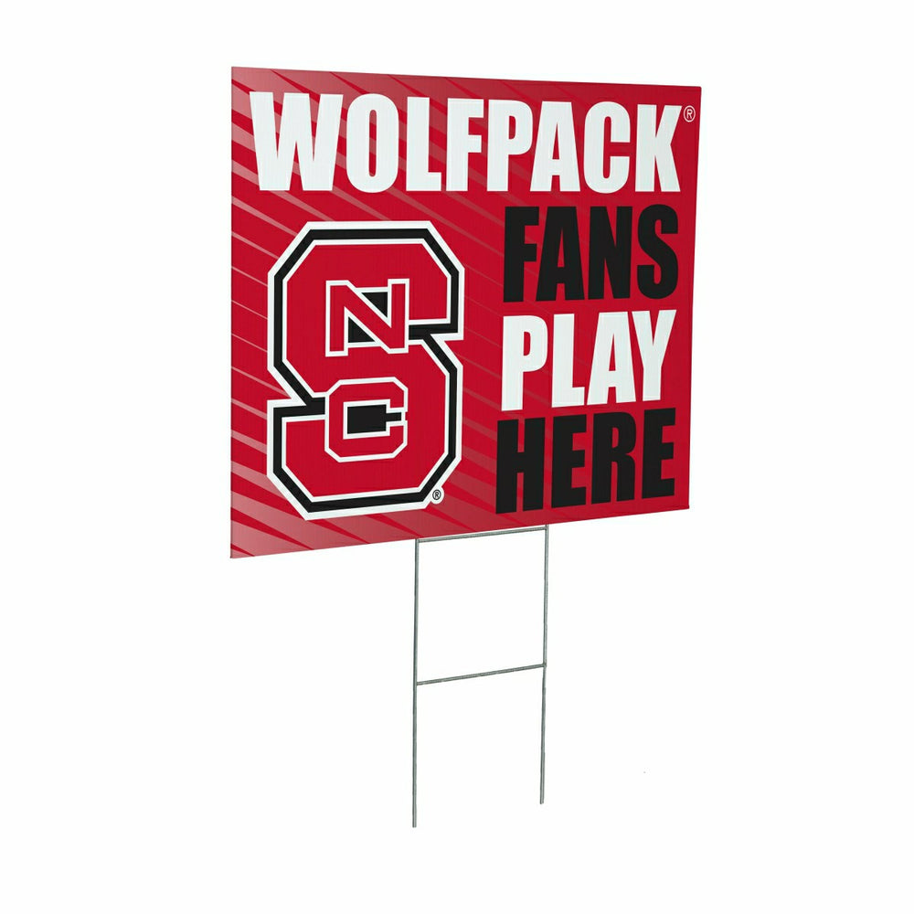 North Carolina State University Coroplast Yard Sign "Fans Play Here", Collegiate, Home