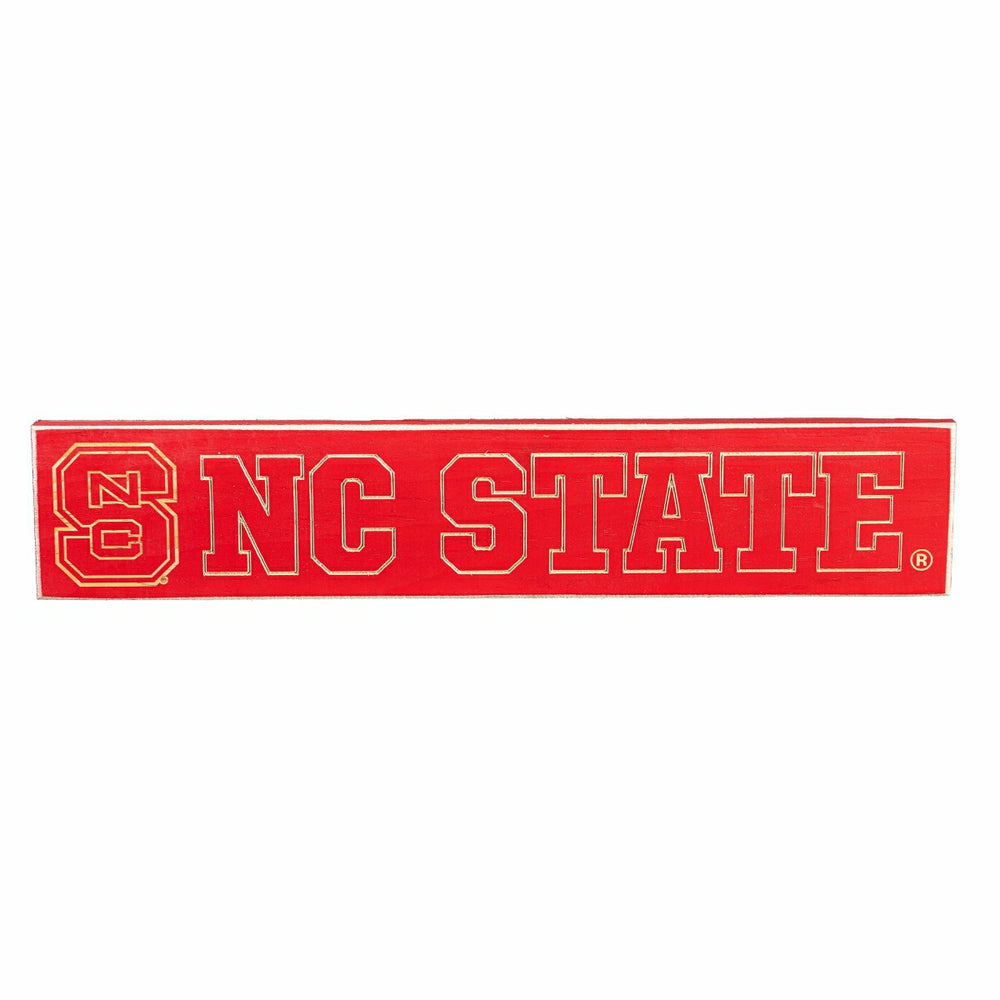 North Carolina State University Engraved Wood Sign, 3.5" x 18", Collegiate, Home