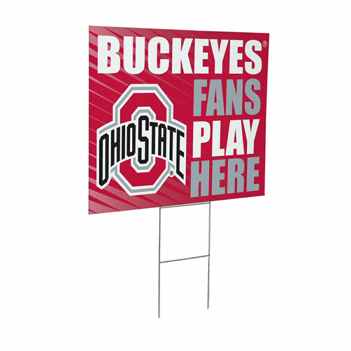 Ohio State University Coroplast Yard Sign "Fans Play Here", Collegiate, Home