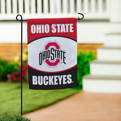 Ohio State University Suede Garden Flag, Collegiate