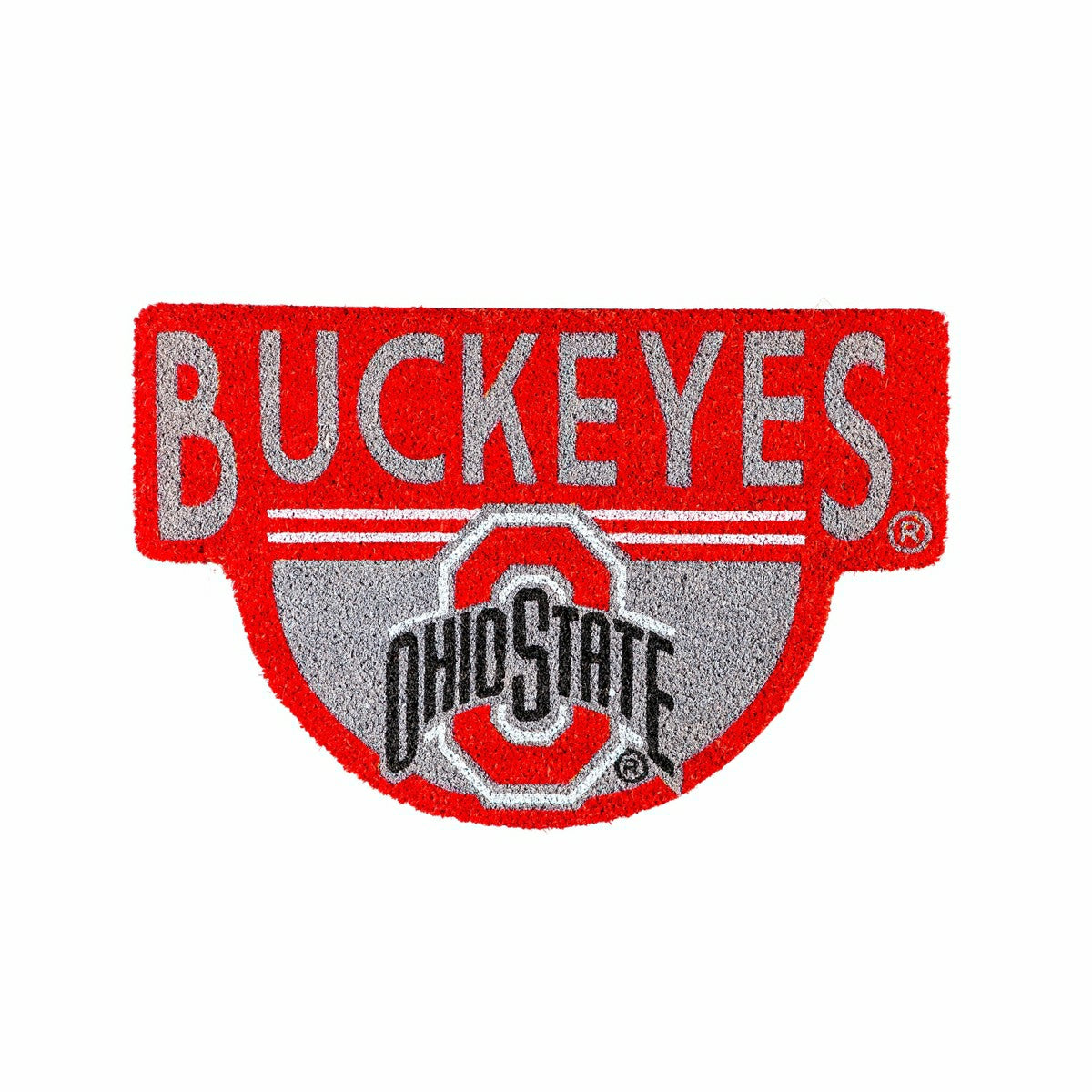 NCAA Team Shaped Coir Door Mat, Ohio State Buckeyes, Collegiate