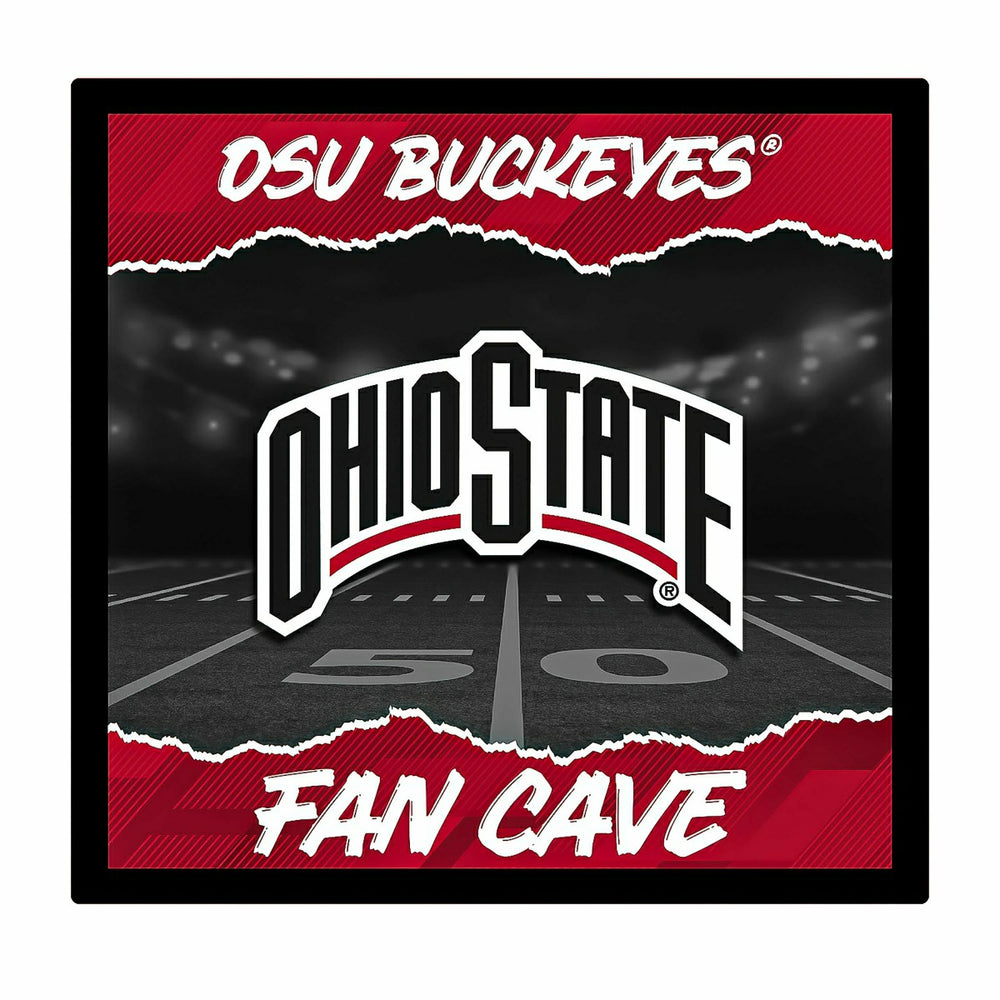 Ohio State University 23"H x 23"L LED Wall Decor, Edgelite, Square, Collegiate, Home