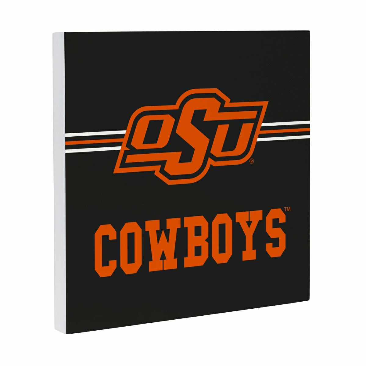 Oklahoma State University Wood Wall Sign, 12x12, Collegiate, Home