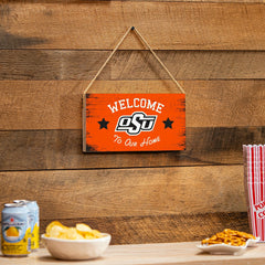 Oklahoma State University Wood Wall Sign, 6x11, Collegiate, Home