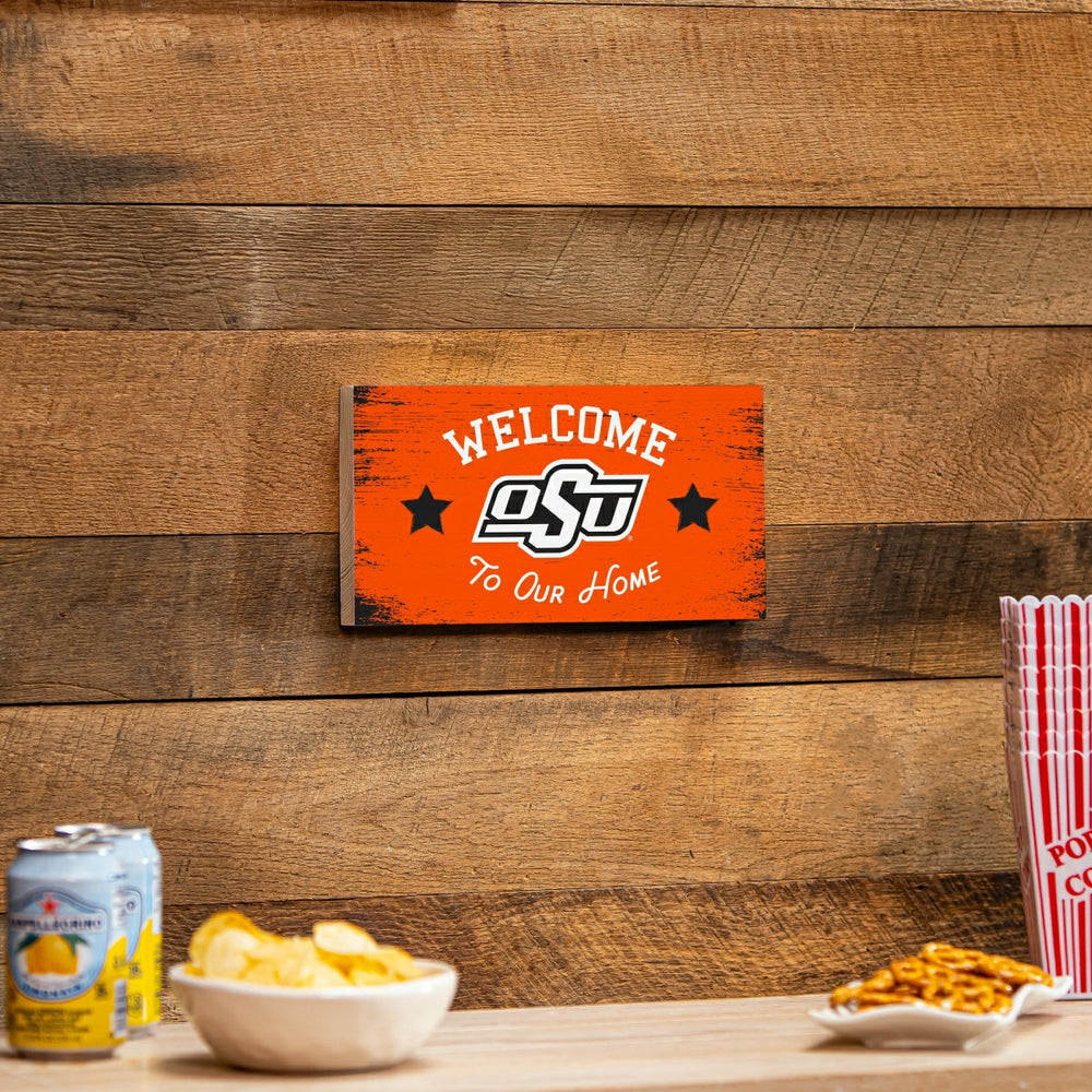 Oklahoma State University Wood Wall Sign, 6x11, Collegiate, Home