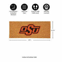 Oklahoma State University Extra Large Full Color Coir Mat, 60"x24", Collegiate