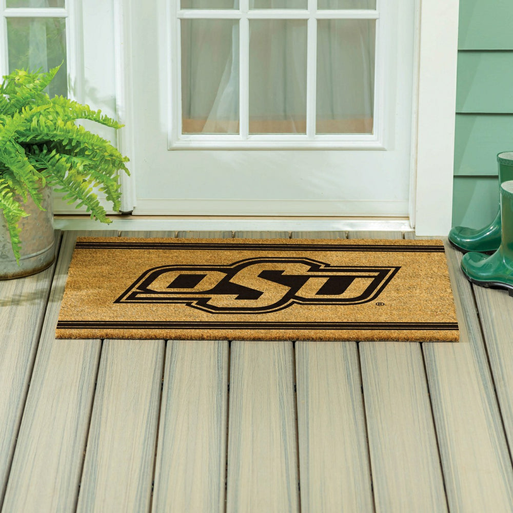 Oklahoma State University Large One Color Coir Mat, 36"x24", Collegiate
