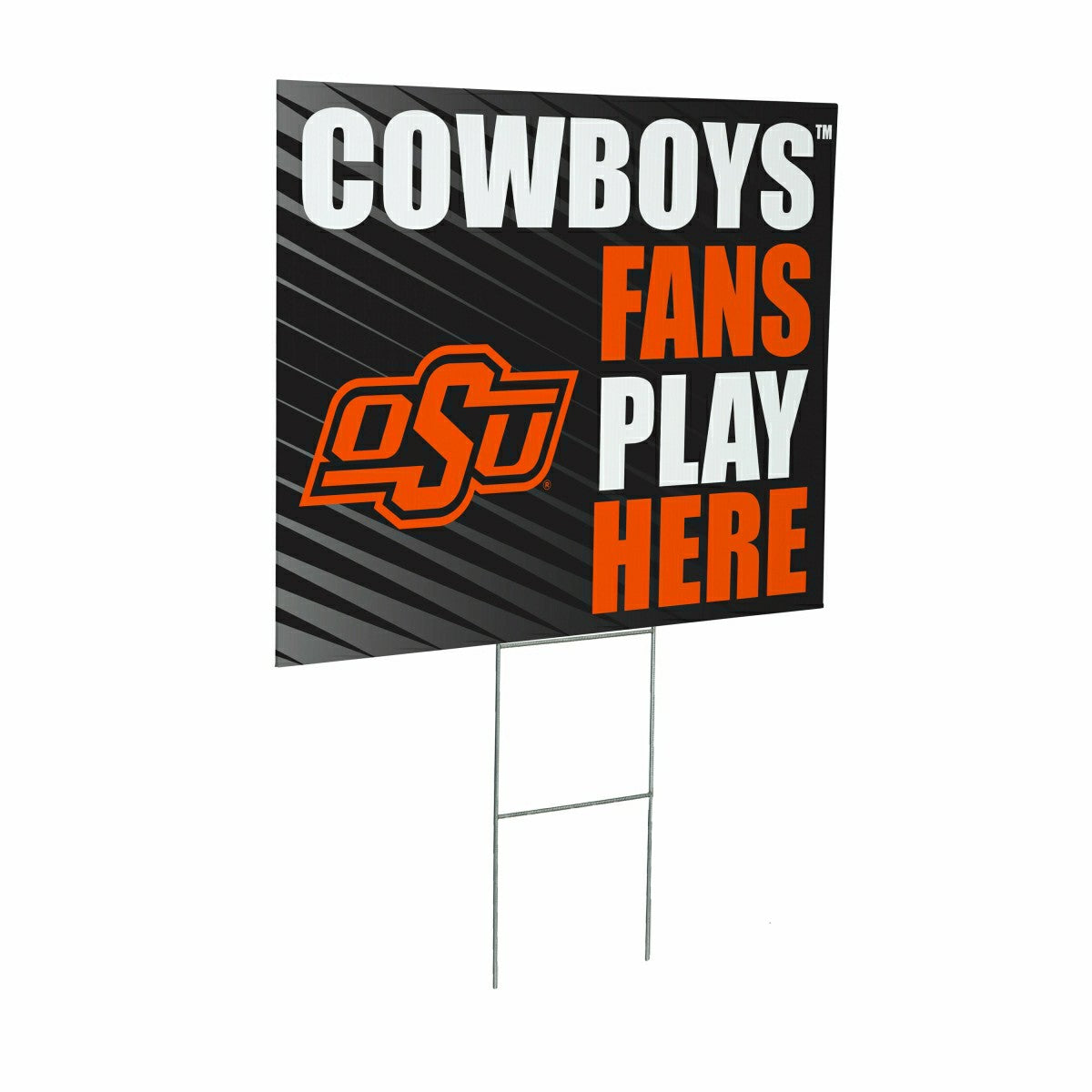 Oklahoma State University Coroplast Yard Sign "Fans Play Here", Collegiate, Home