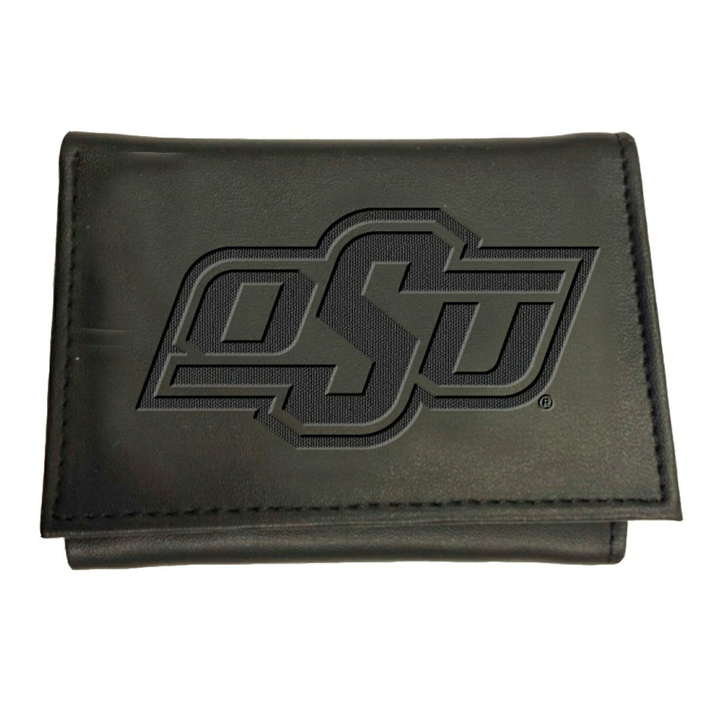 Oklahoma State University, Tri-Fold Wallet, Black, Collegiate, Home