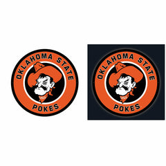 LED Wall Decor, Round, Oklahoma State University, Collegiate, Home