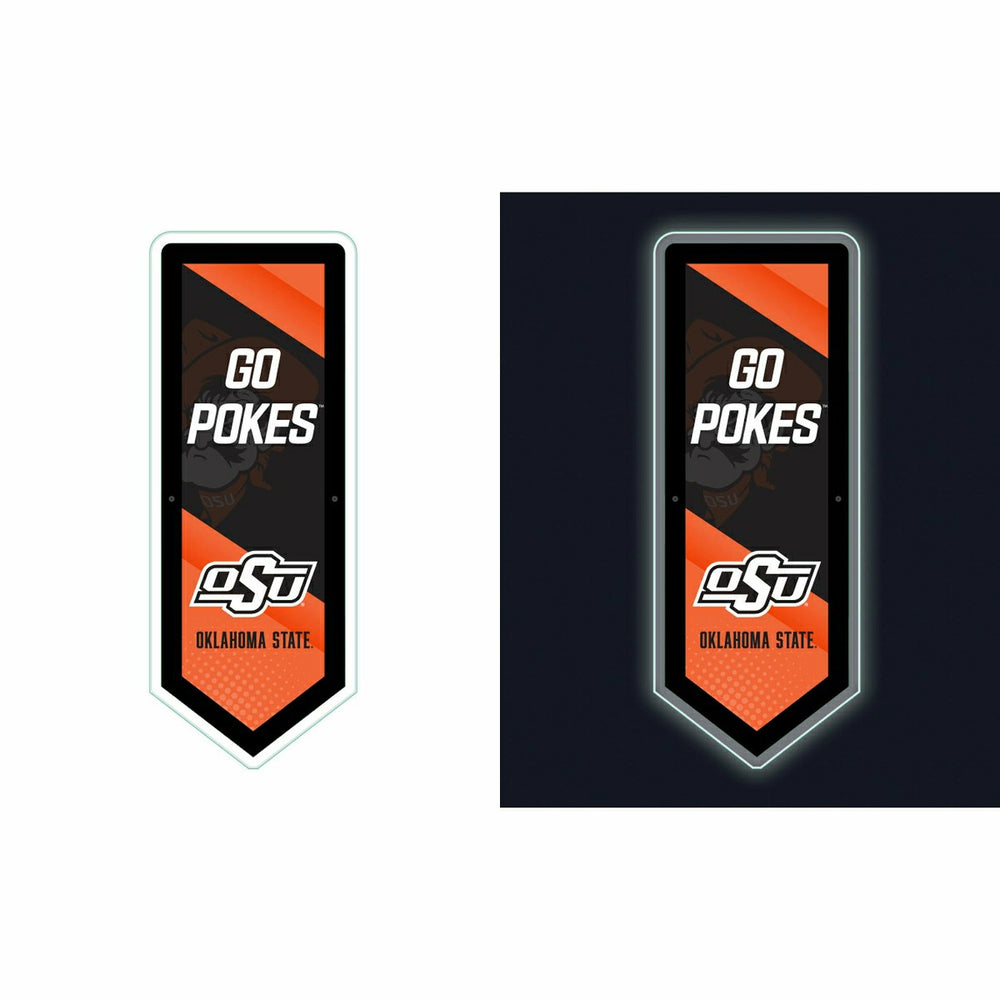 LED Wall Decor, Pennant, Oklahoma State University, Collegiate, Home