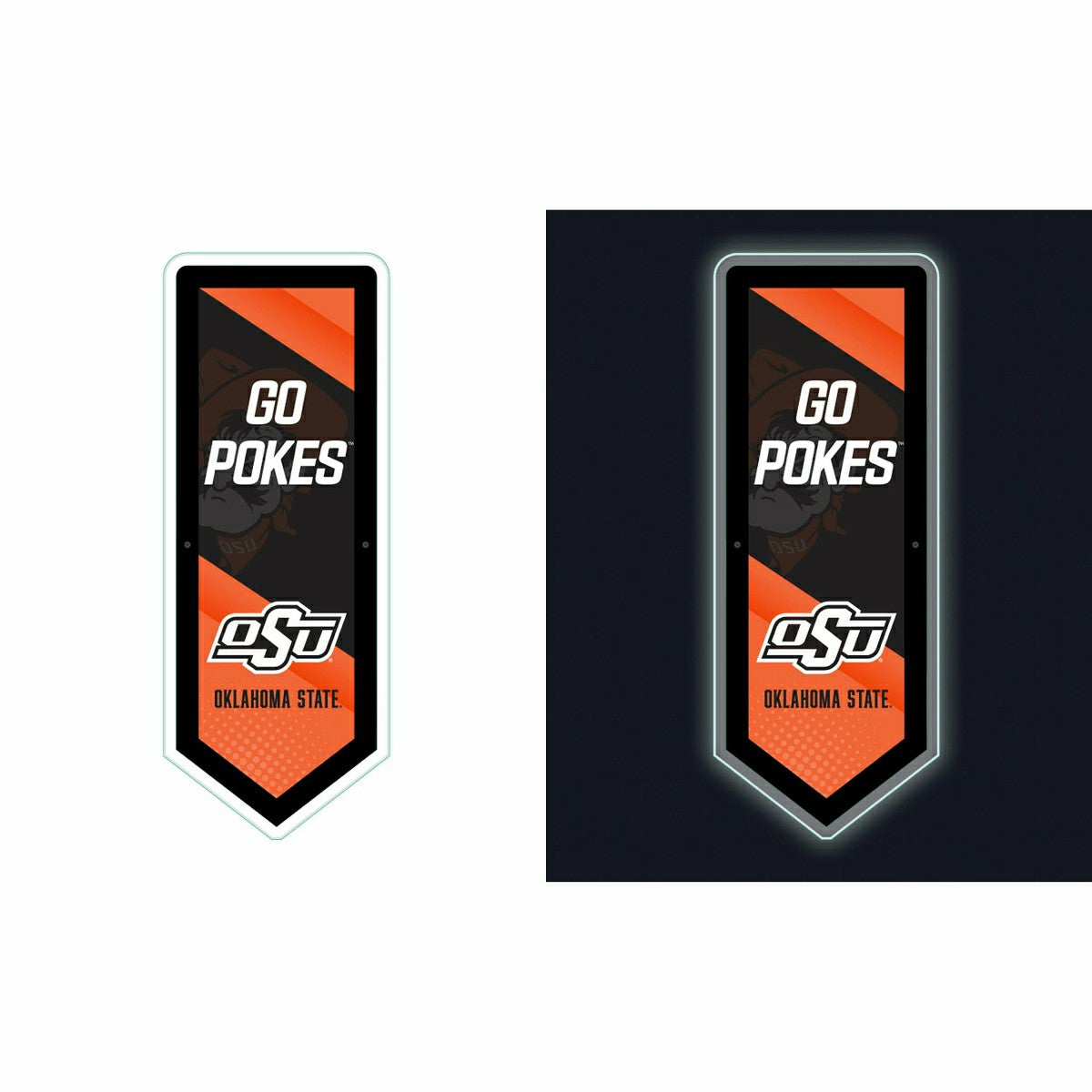 LED Wall Decor, Pennant, Oklahoma State University, Collegiate, Home