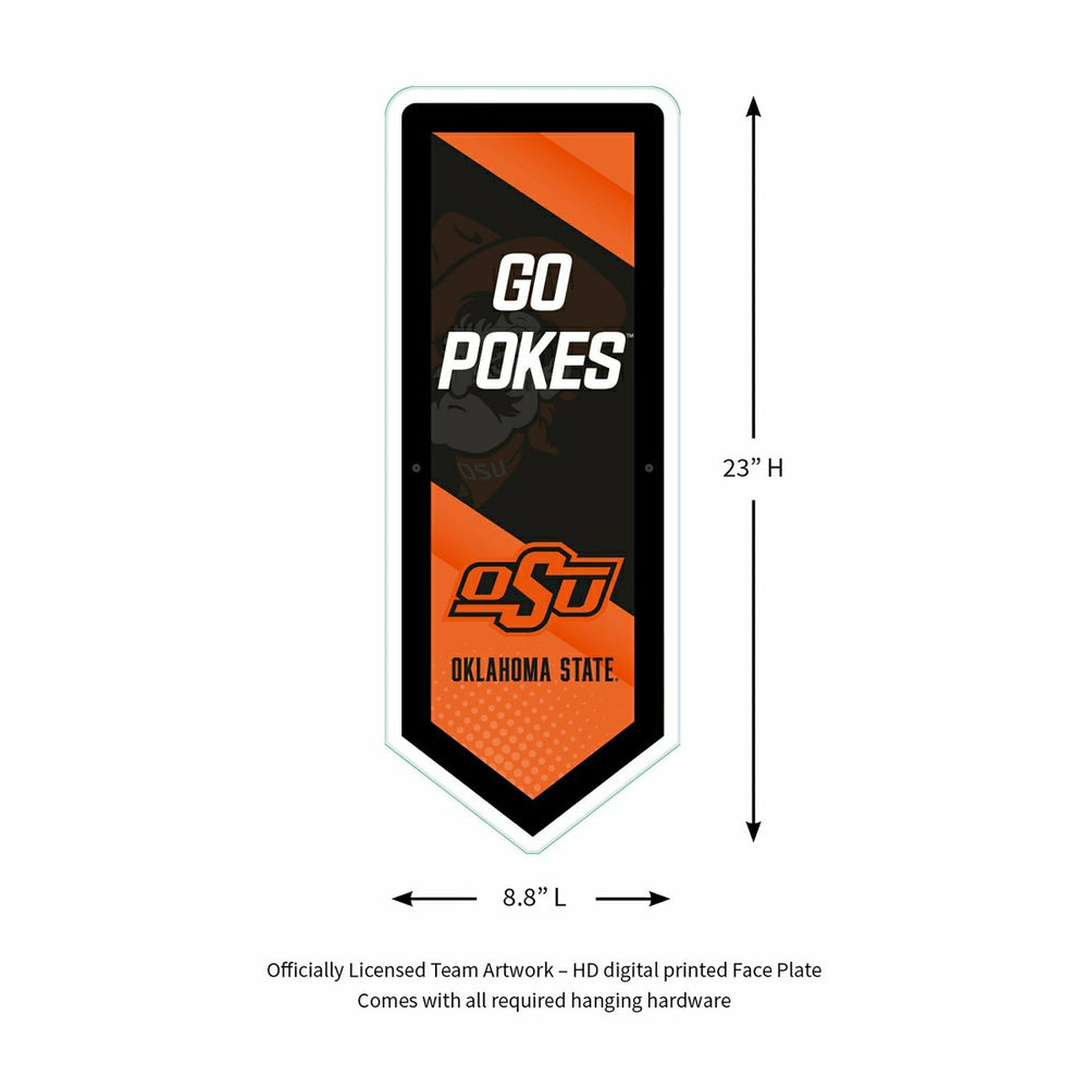 LED Wall Decor, Pennant, Oklahoma State University, Collegiate, Home