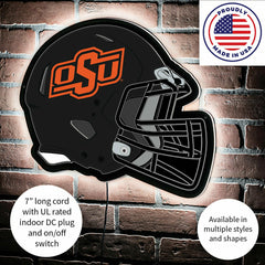 LED Wall Decor, Helmet, Oklahoma State University, Collegiate, Home