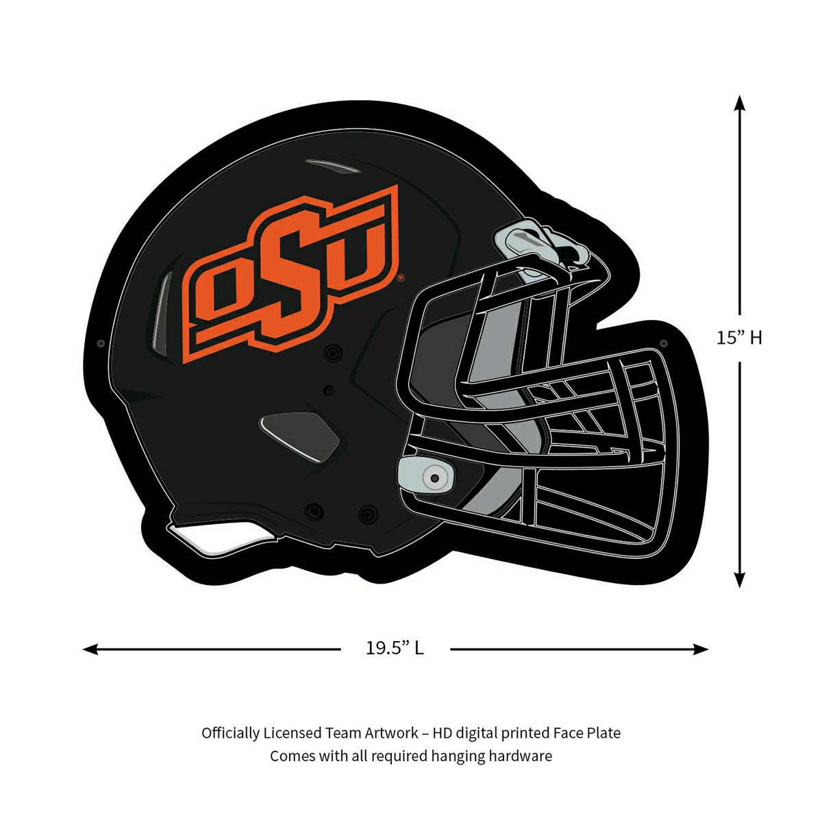 LED Wall Decor, Helmet, Oklahoma State University, Collegiate, Home