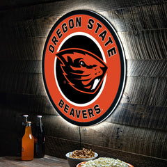 LED Wall Decor, Round, Oregon State University, Collegiate, Home