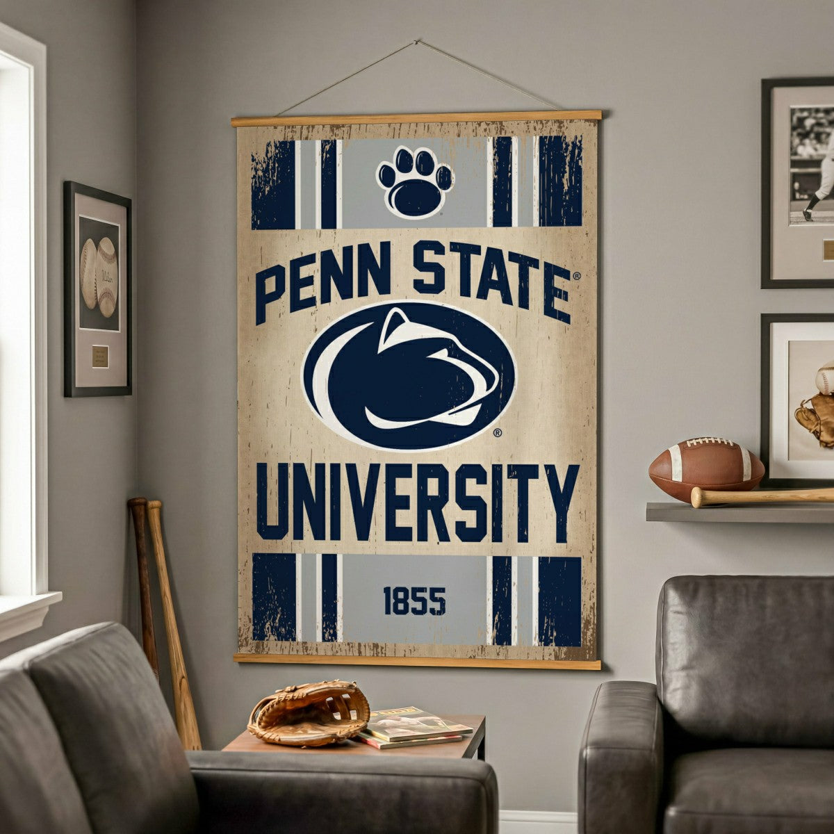 Penn State, Canvas Wall Tapestry, Large, 54x36, Collegiate, Home