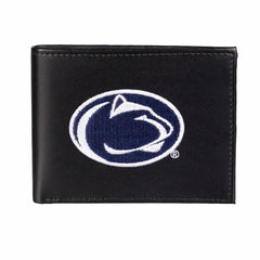 Penn State Black Bi-Fold Embroidered Wallet w/ RFID Blocking, Collegiate, Home