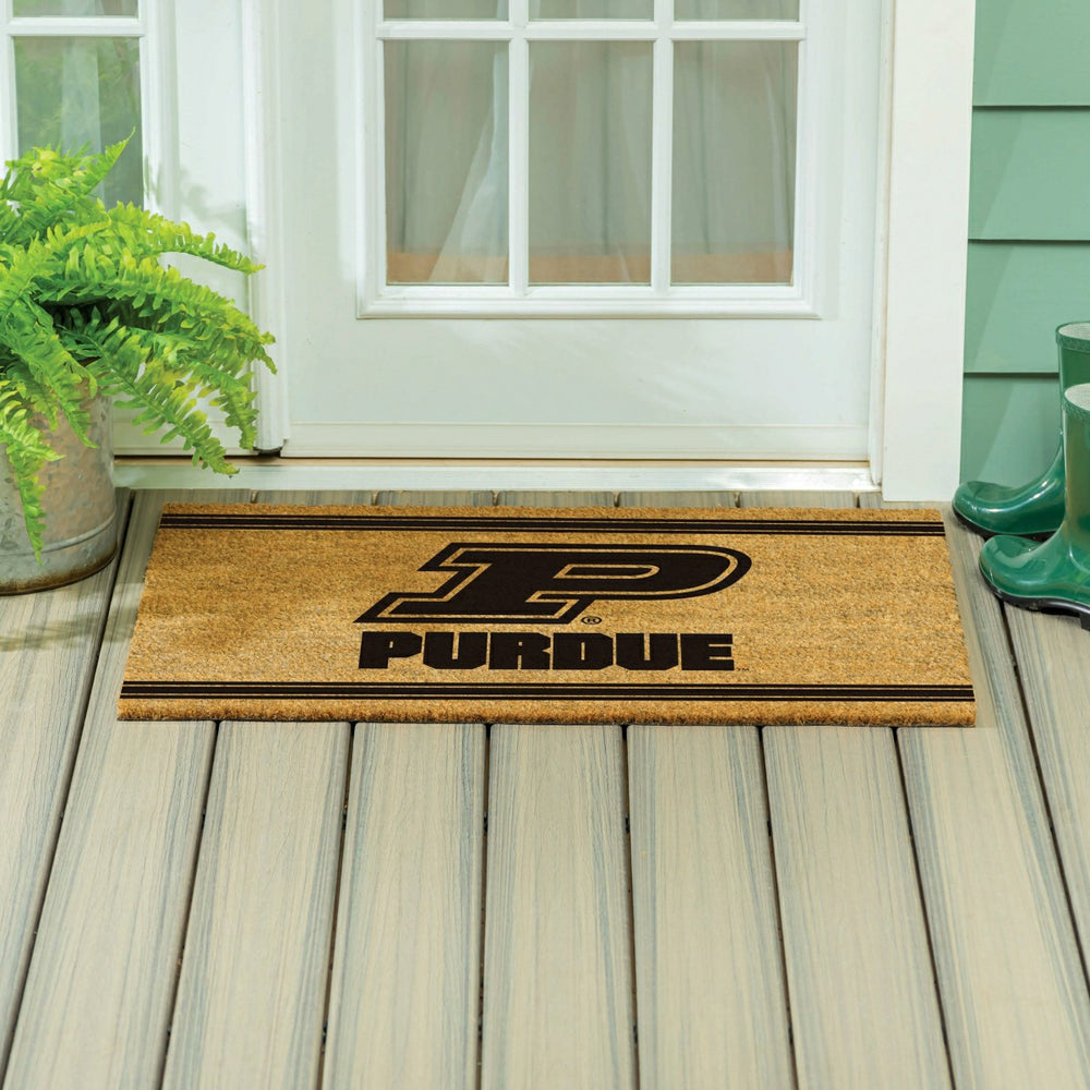 Purdue University Large One Color Coir Mat, 36"x24", Collegiate