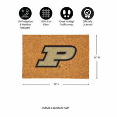 Purdue University Large Full Color Coir Mat, 36"x24", Collegiate