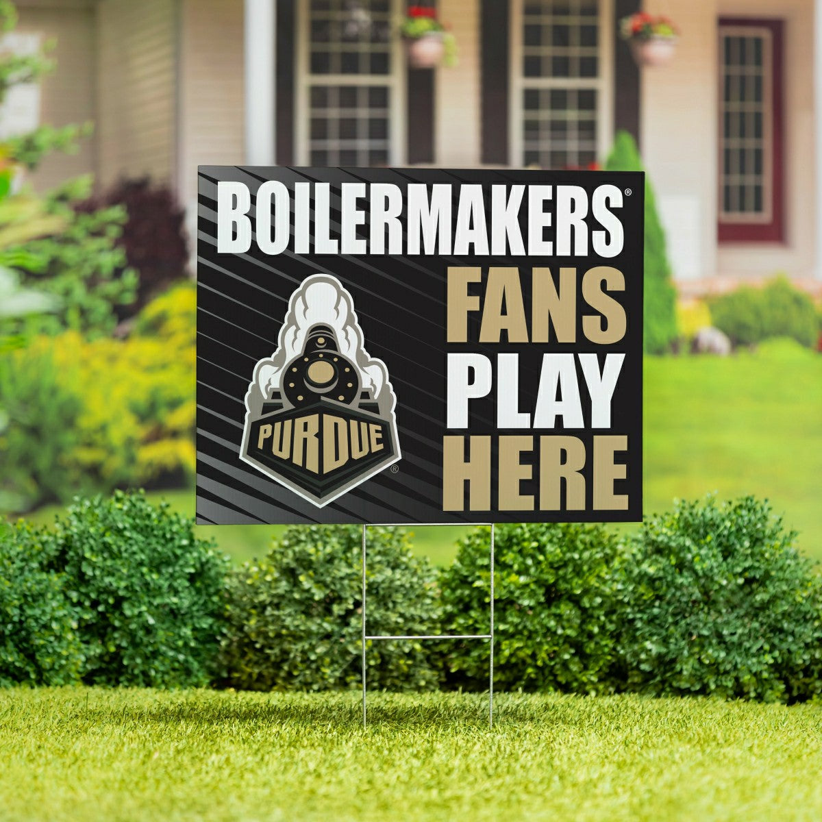 Purdue University Coroplast Yard Sign "Fans Play Here", Collegiate, Home