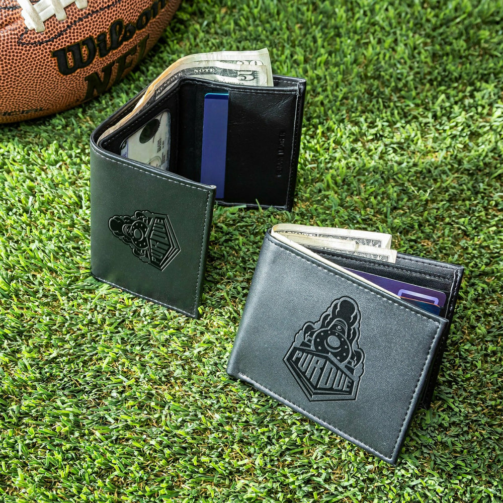 Purdue University, Bi-Fold and Tri-Fold Wallet Gift Set, Black, Collegiate, Home
