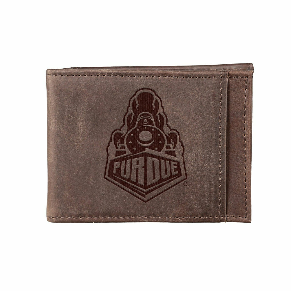 Front Pocket Wallet w/ RFID Blocking, Purdue University, Brown, Collegiate, Home