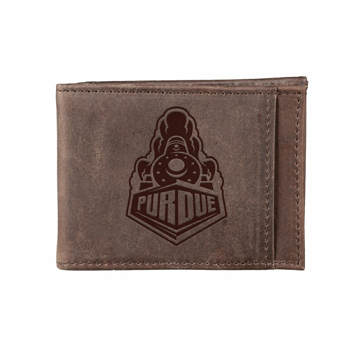 Front Pocket Wallet w/ RFID Blocking, Purdue University, Brown, Collegiate, Home