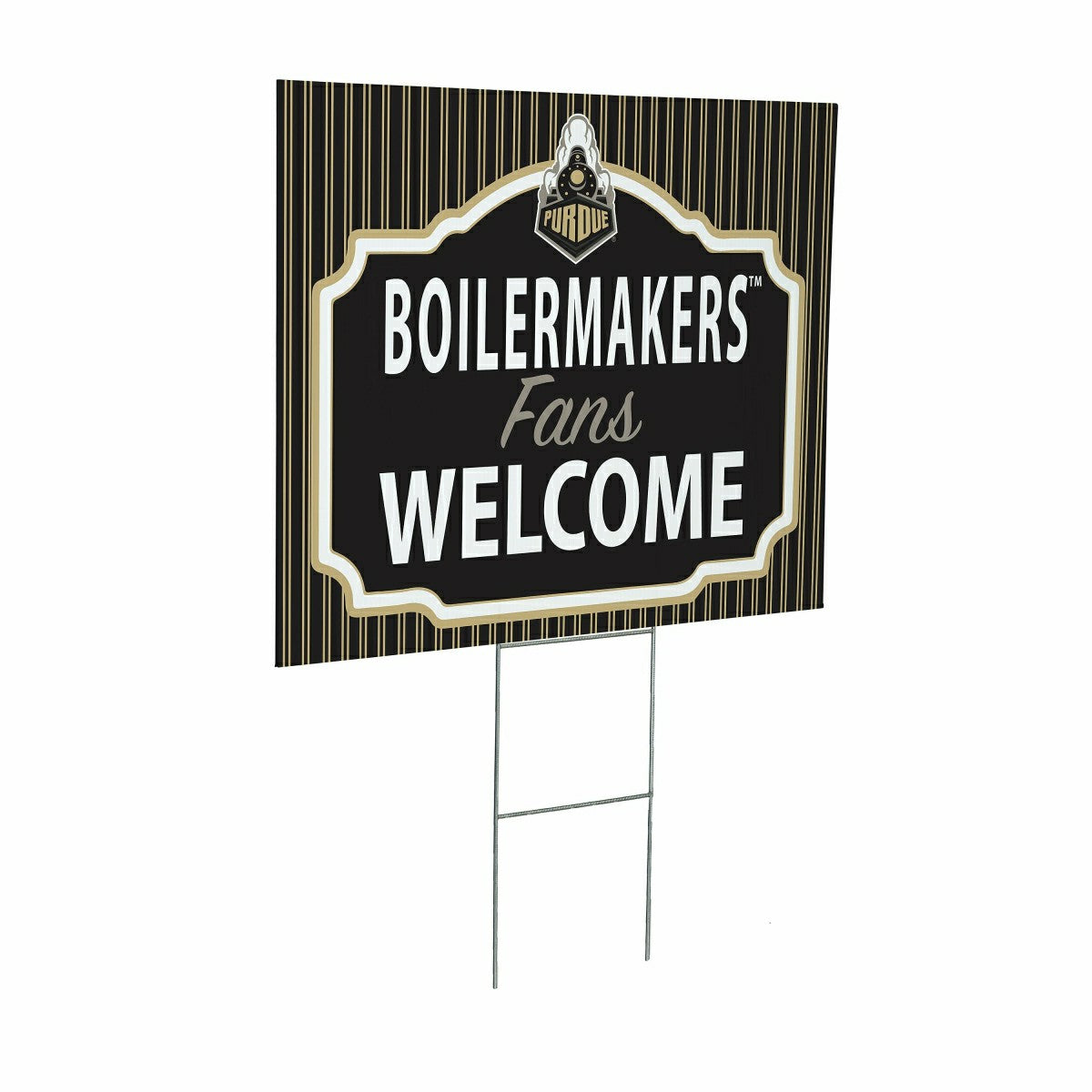 Purdue University Coroplast Yard Sign, "Fans Welcome", Collegiate, Home