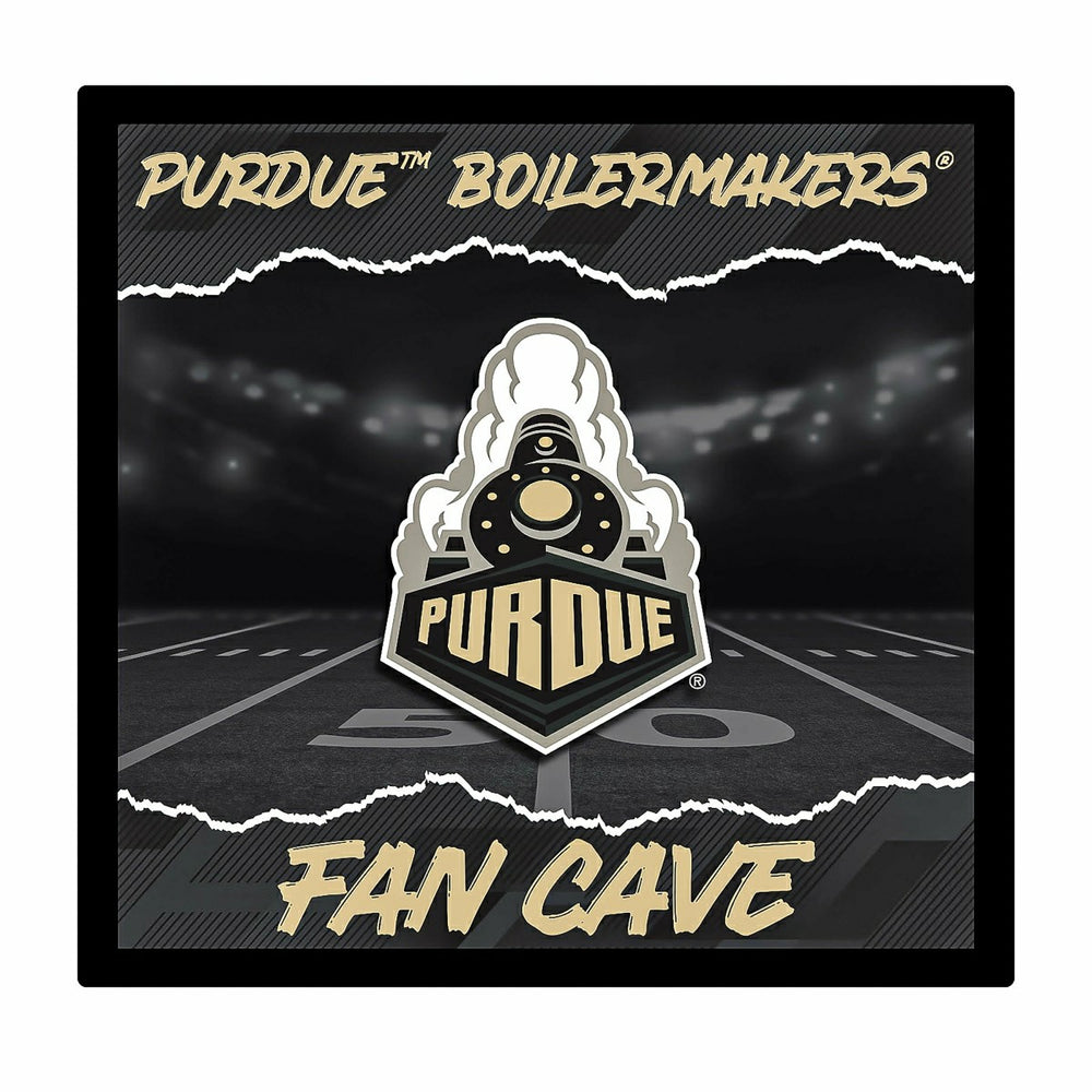 Purdue University 23"H x 23"L LED Wall Decor, Edgelite, Square, Collegiate, Home