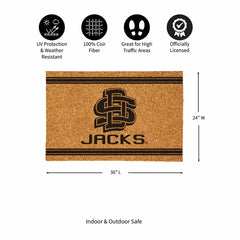 South Dakota State University Large One Color Coir Mat, 36"x24", Collegiate