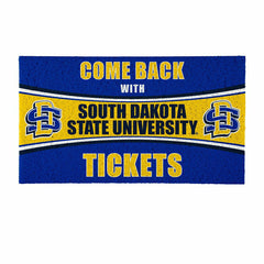 28" x 16" PVC Trapper Mat, Come Back with Tickets, South Dakota State , Collegiate