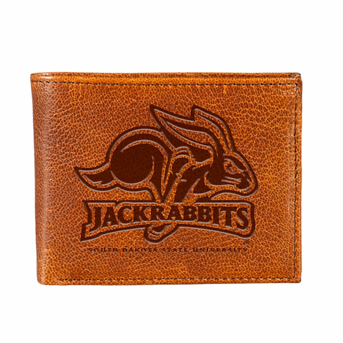 South Dakota State University, Embossed 100% Genuine Tumbled Leather P, Collegiate, Home