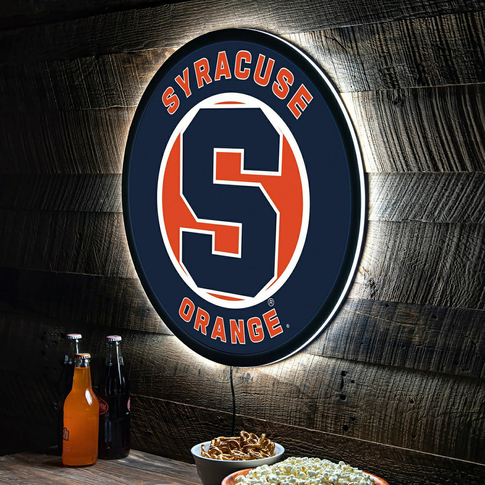 LED Wall Decor, Round, Syracuse University, Collegiate, Home