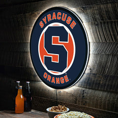 LED Wall Decor, Round, Syracuse University, Collegiate, Home