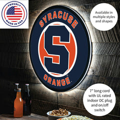 LED Wall Decor, Round, Syracuse University, Collegiate, Home