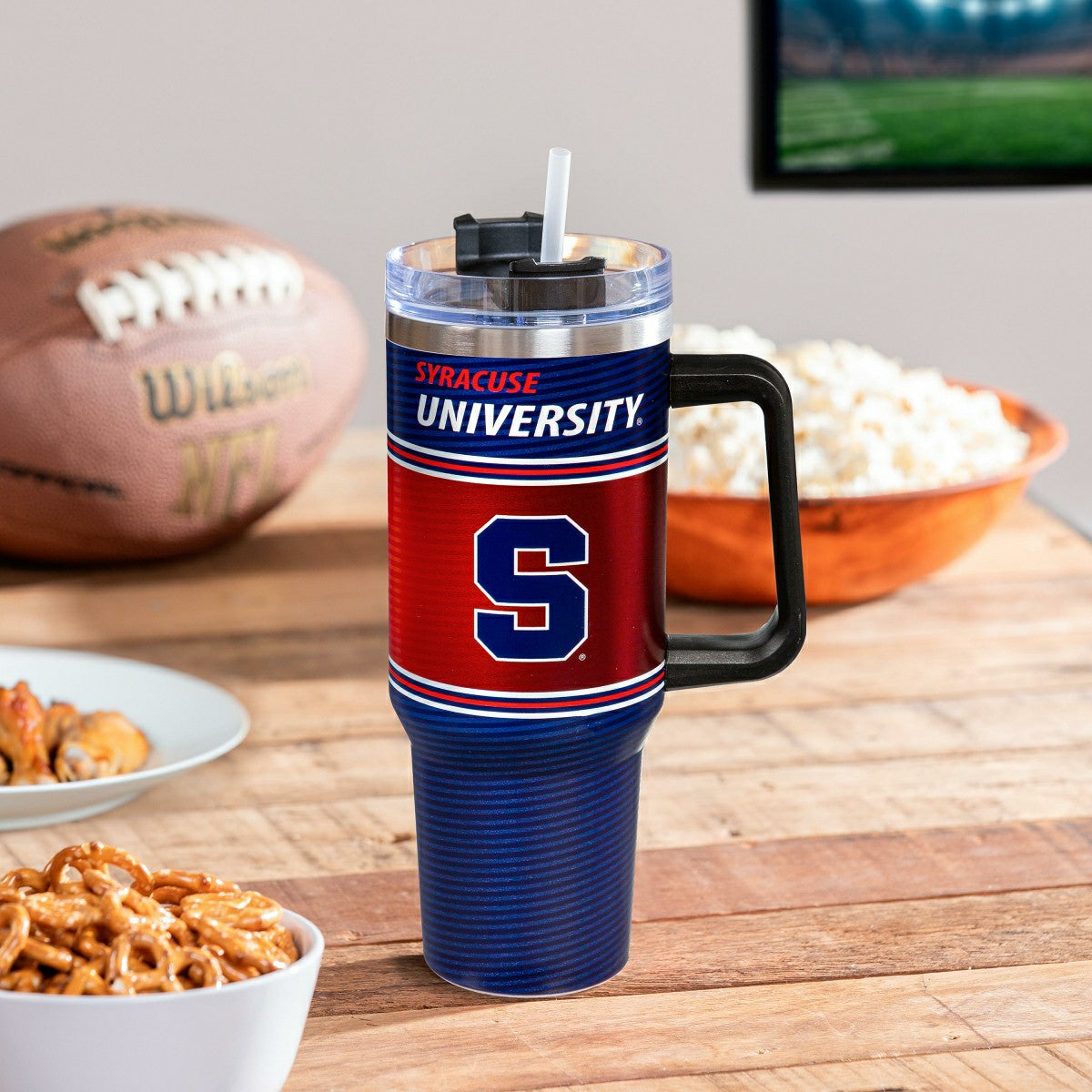 40oz Stainless Steel Canyon Cup w/ Straw, Syracuse University, Collegiate, Home