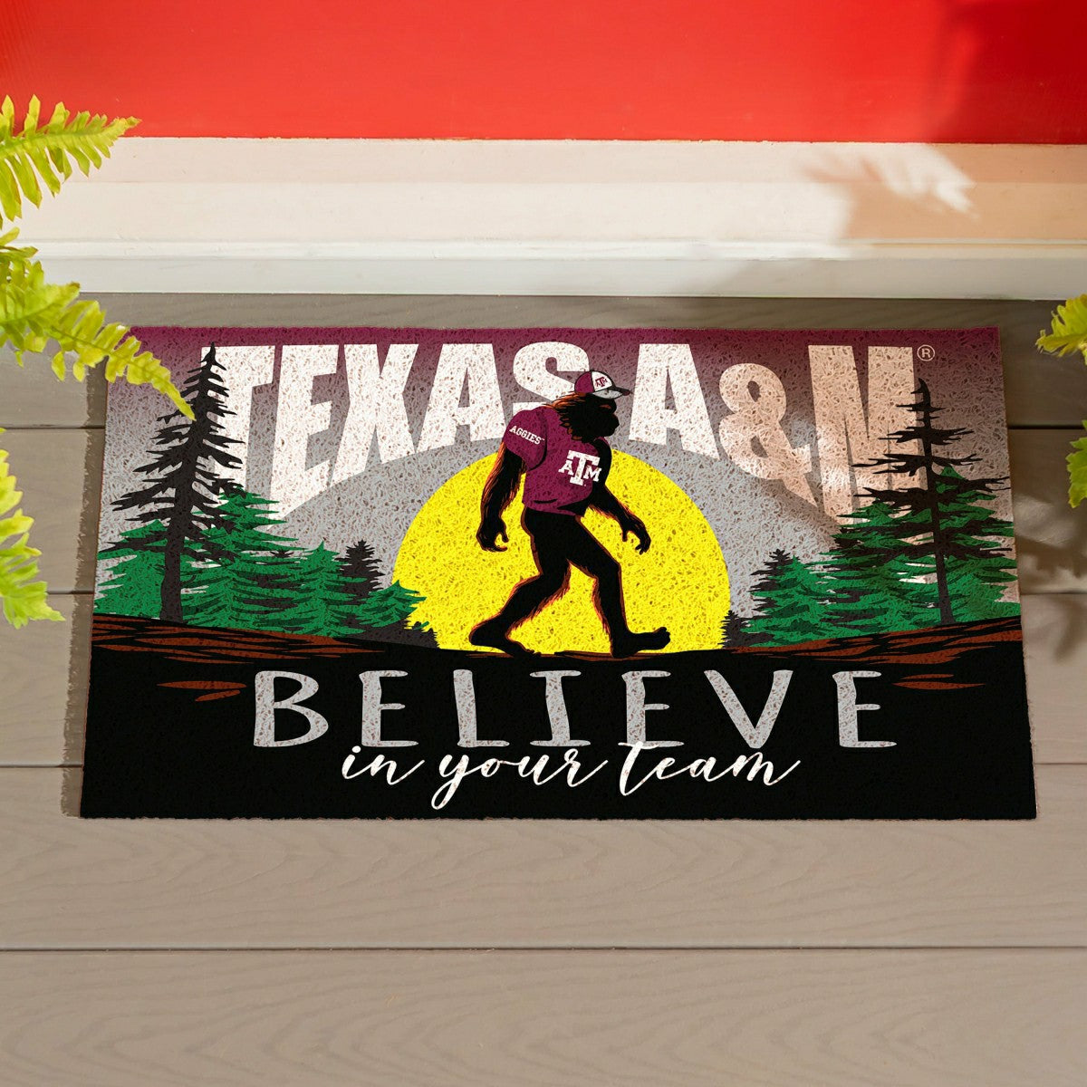 Texas A&M Bigfoot PVC Mat, 28"x16", Collegiate