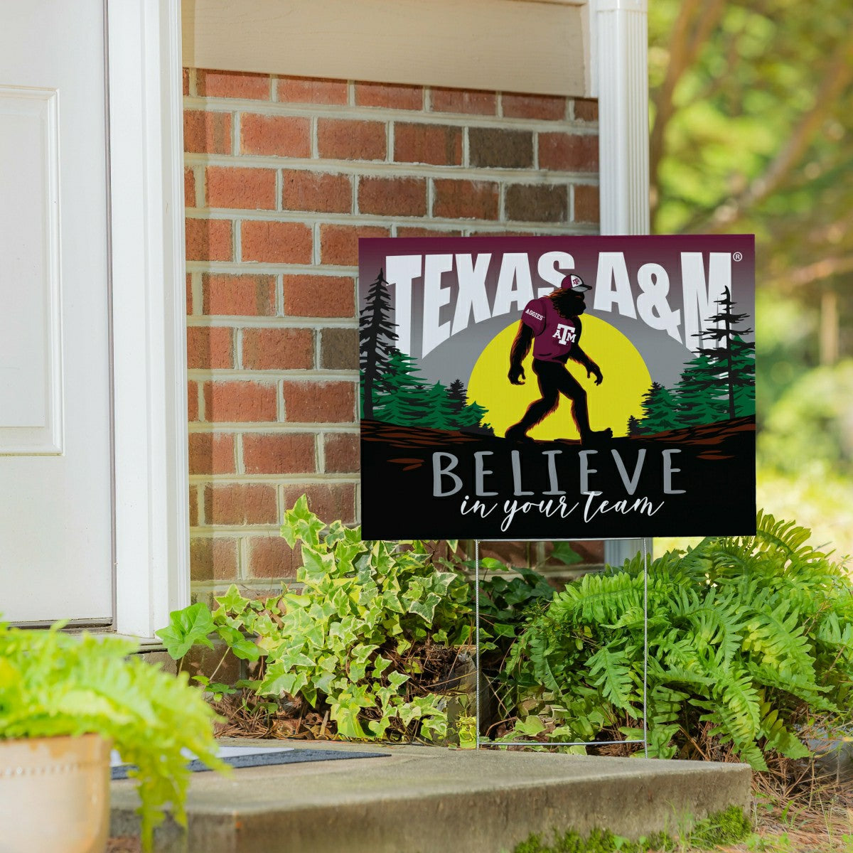 Texas A&M Yard Sign, Bigfoot, Collegiate, Home