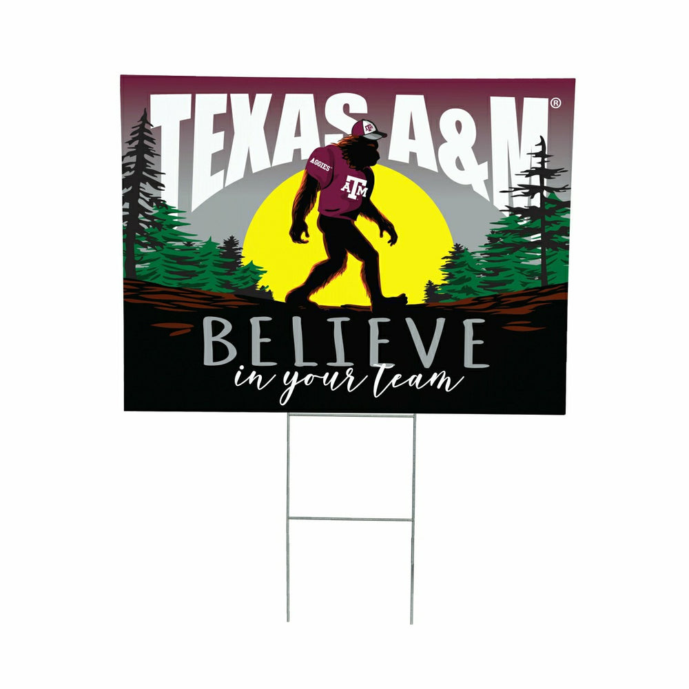 Texas A&M Yard Sign, Bigfoot, Collegiate, Home
