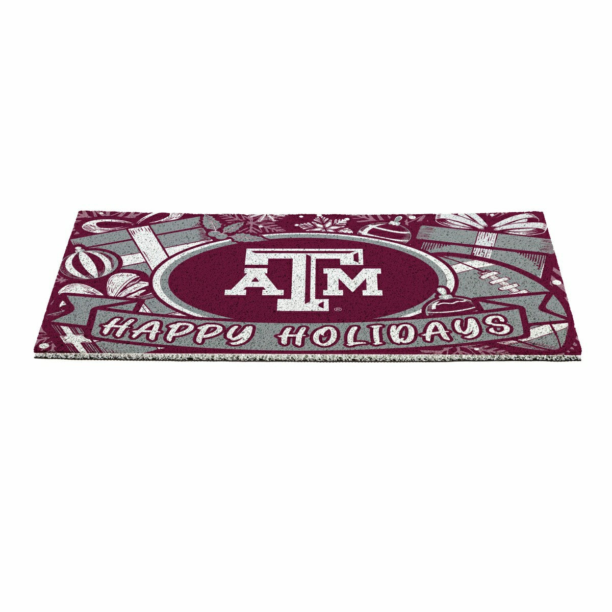 Texas A&M Holiday PVC Mat, 28"x16", Collegiate