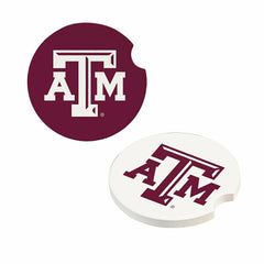 Texas A&M Car Coaster Set, 2pc, Collegiate, Home