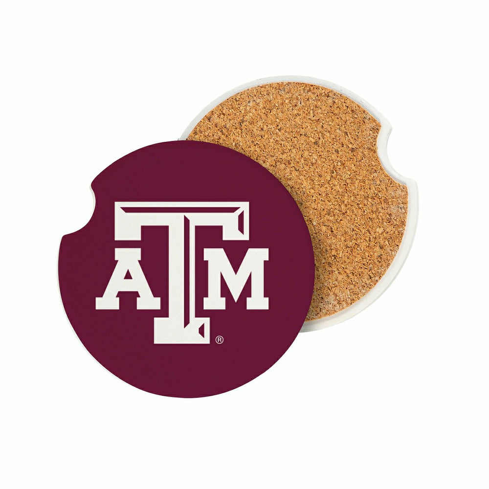 Texas A&M Car Coaster Set, 2pc, Collegiate, Home