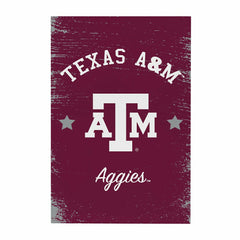 Texas A&M Wood Wall Sign, 16x24, Collegiate, Home