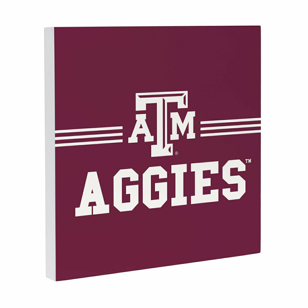 Texas A&M Wood Wall Sign, 12x12, Collegiate, Home