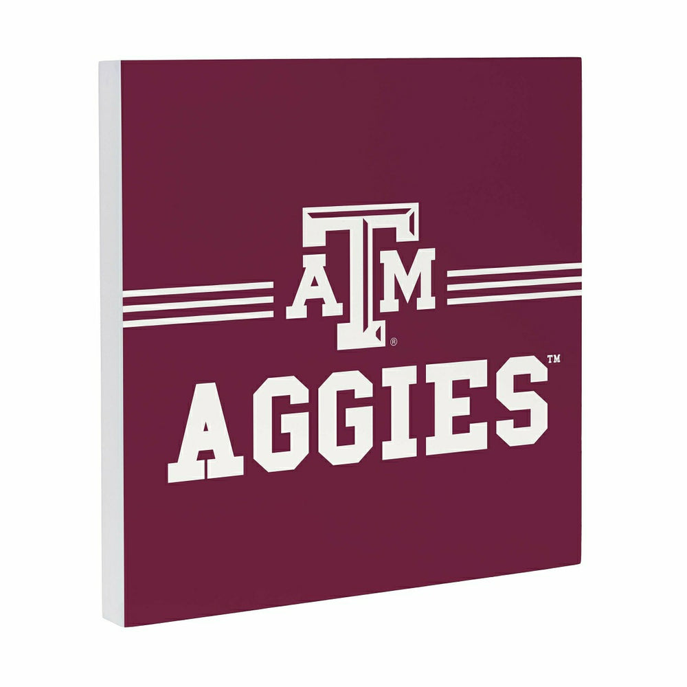 Texas A&M Wood Wall Sign, 12x12, Collegiate, Home
