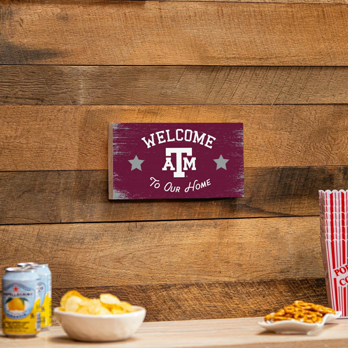 Texas A&M Wood Wall Sign, 6x11, Collegiate, Home