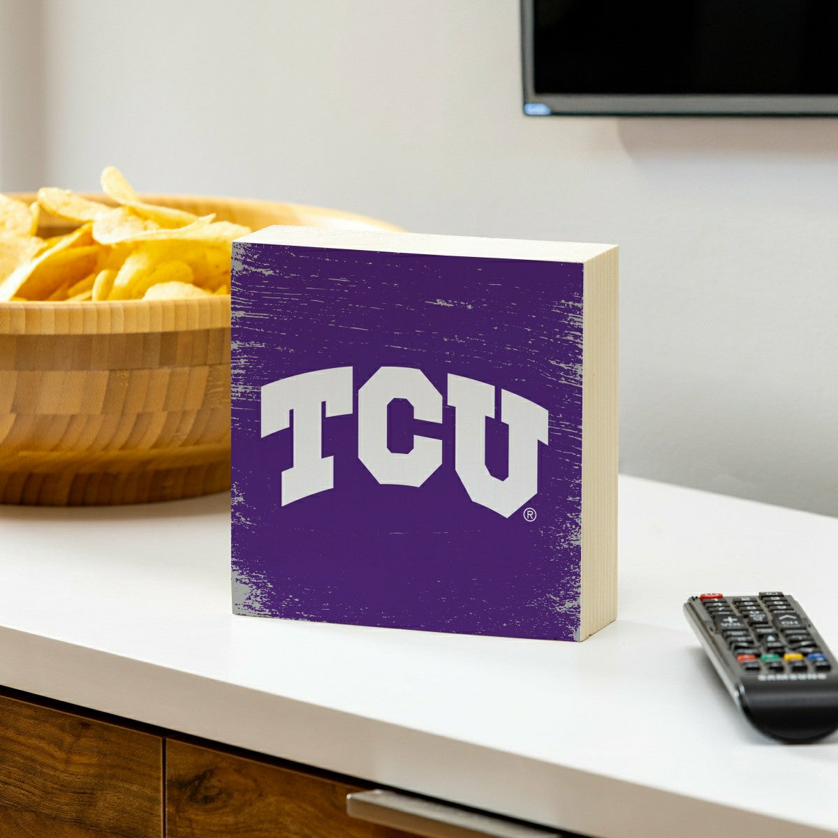 Texas Christian University Plock, Down Home Fans, 6x6, Collegiate, Home