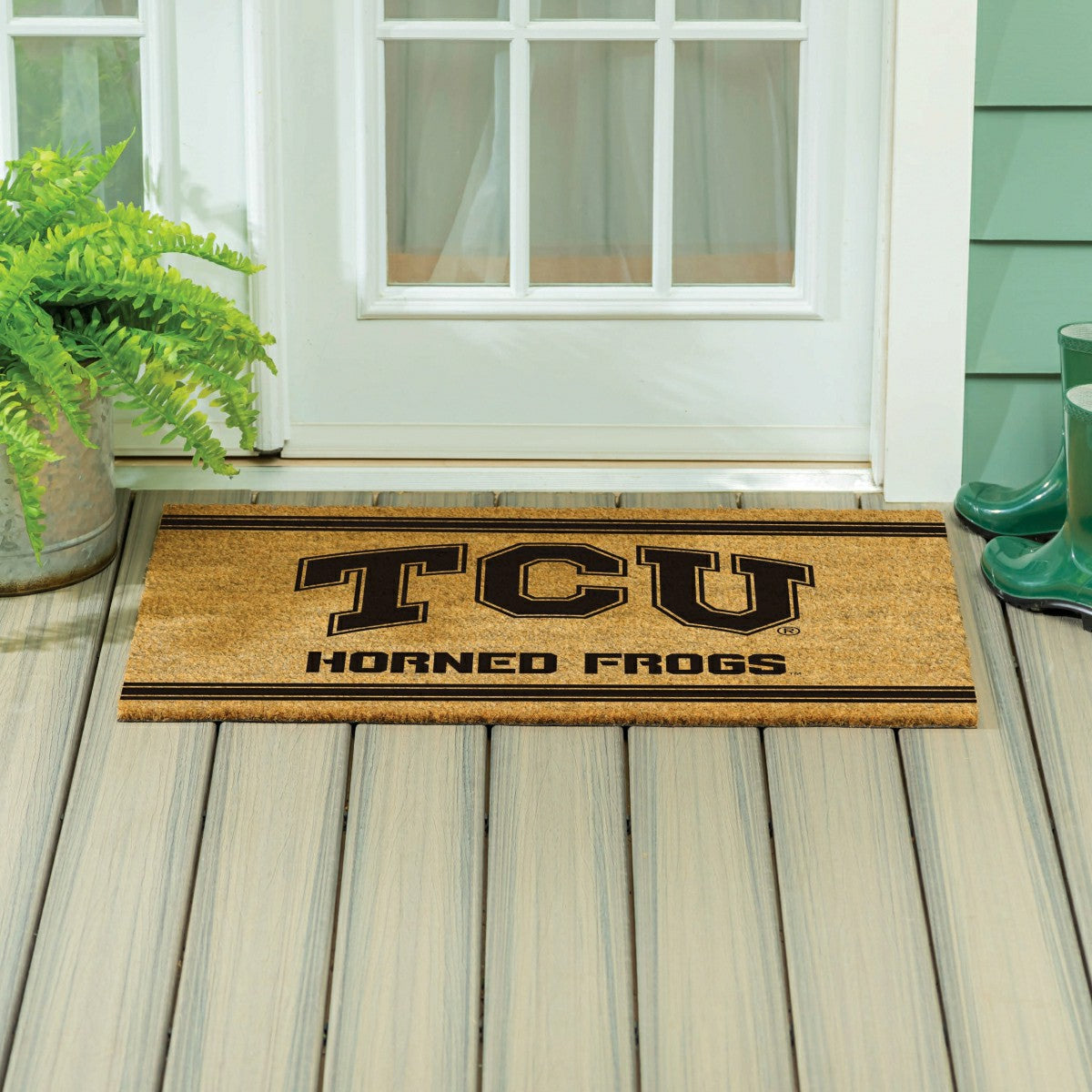 Texas Christian University Large One Color Coir Mat, 36"x24", Collegiate